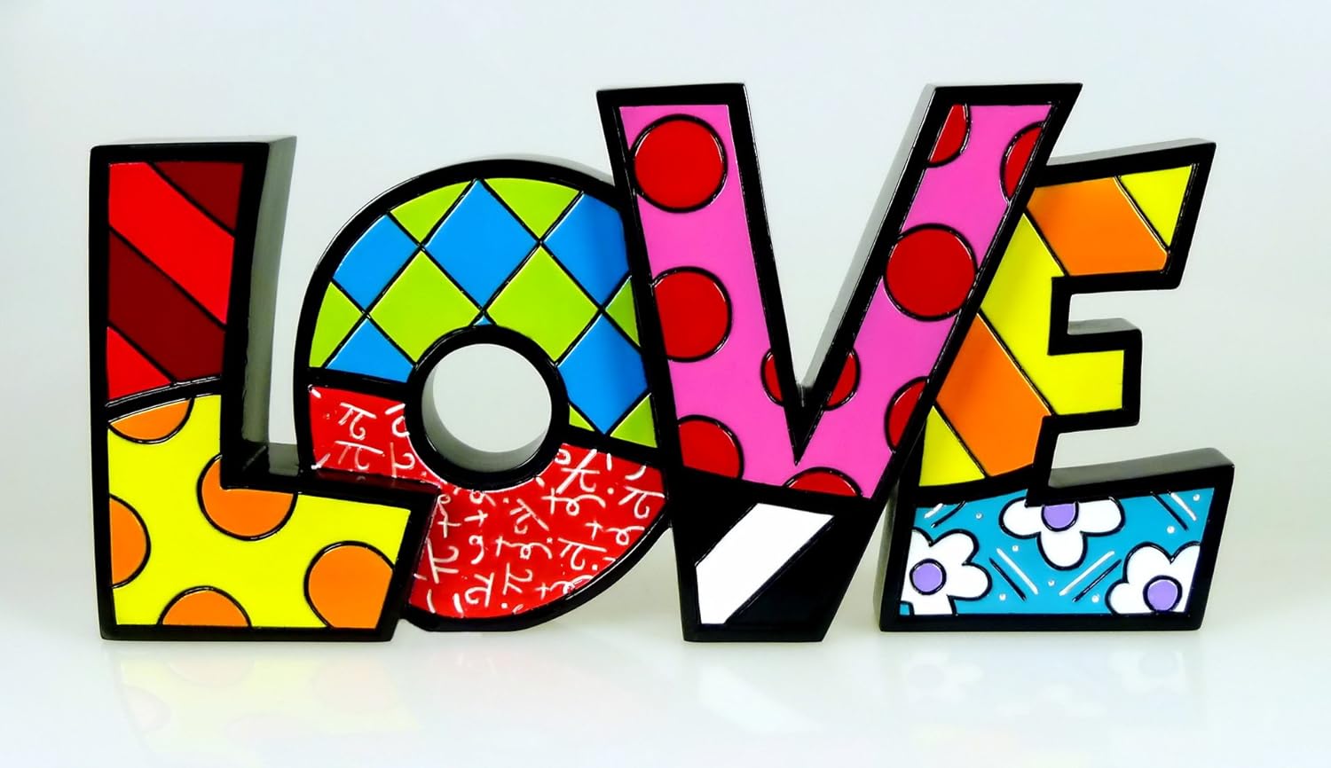 Romero Britto Giftcraft Word Love, cerámica, Multicolor