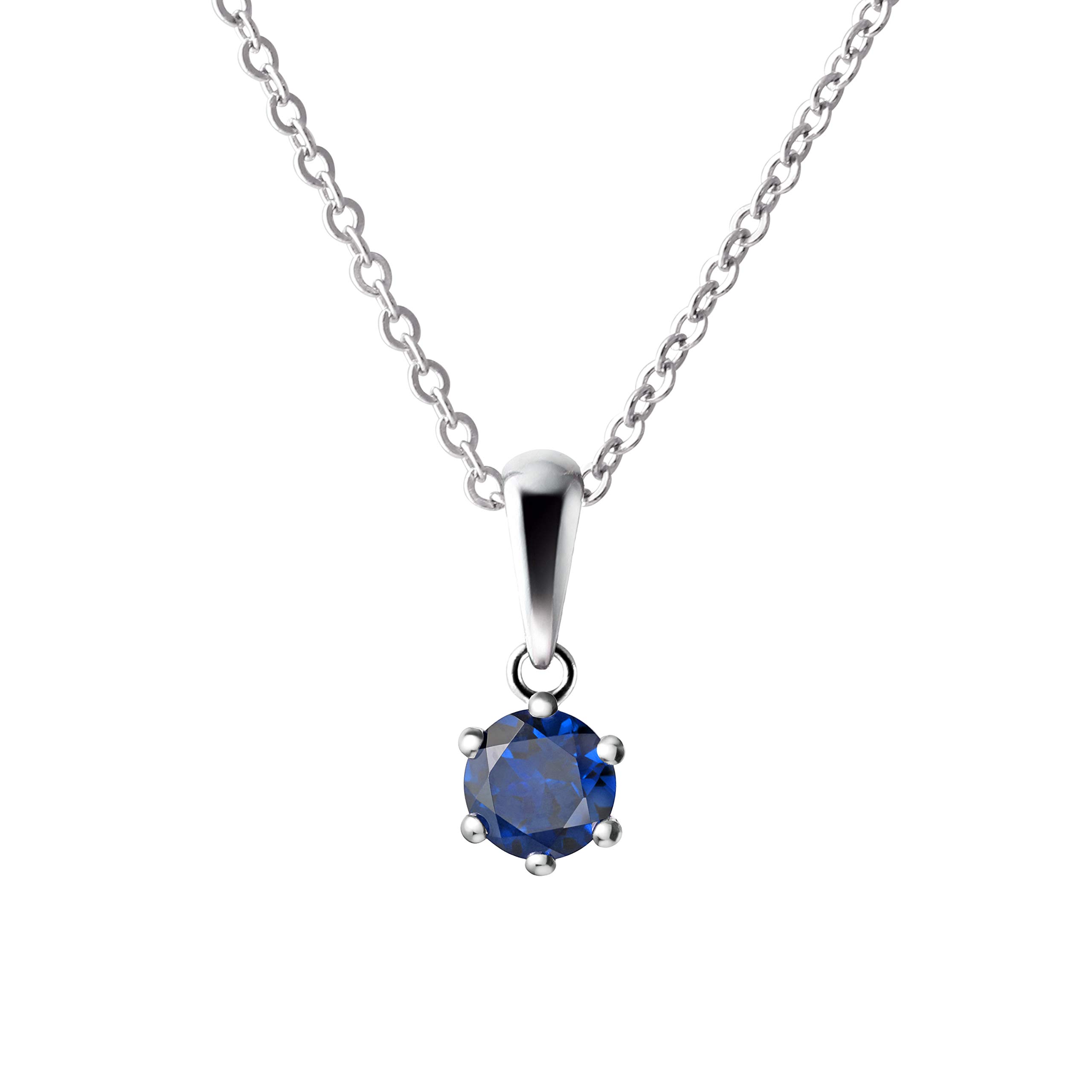 Franki Baker Tiny Natural Blue Iolite Gemstone & Sterling Silver Pendant Necklace. Length: 50cm