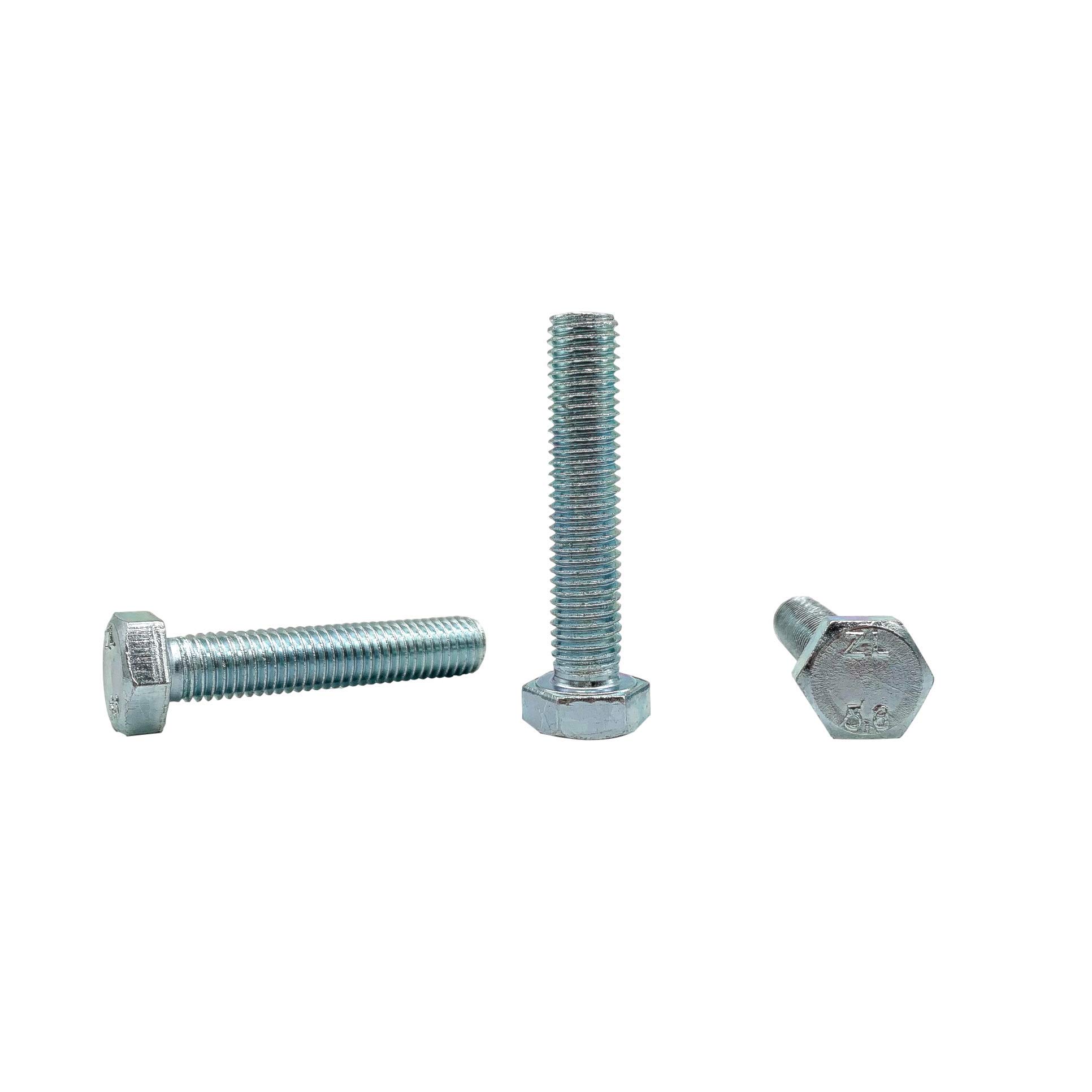 (Pack of 12 pcs) DIN 933 Zinc Plated Steel Hexagon Screws M12 x 60 mm, Hex Bolts, Fully Threaded, Hex Head (12, M12 x 60 mm)