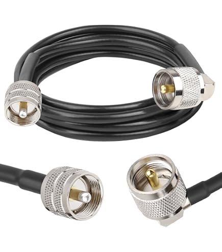 Amazon.com: MOOKEERF RG58 UHF PL259 Male to SO239 Female Right