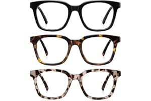 AIMISUV Reading Glasses for Women Men - Blue Light Blocking Magnifying Readers,Oprah Square Anti-Glare Computer Eyeglasses