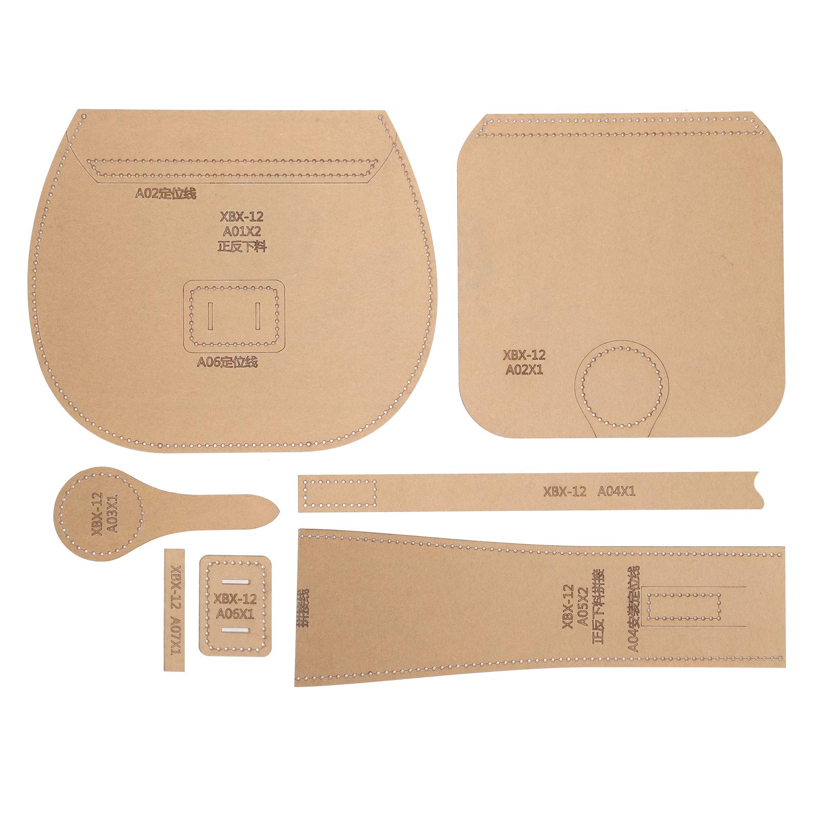 Shoulder Bag Acrylic Template, Single-Shoulder Bag Acrylic Template Leather Craft Pattern Mold Leather Pattern Template Transparent Leather Making Cutting Mold
