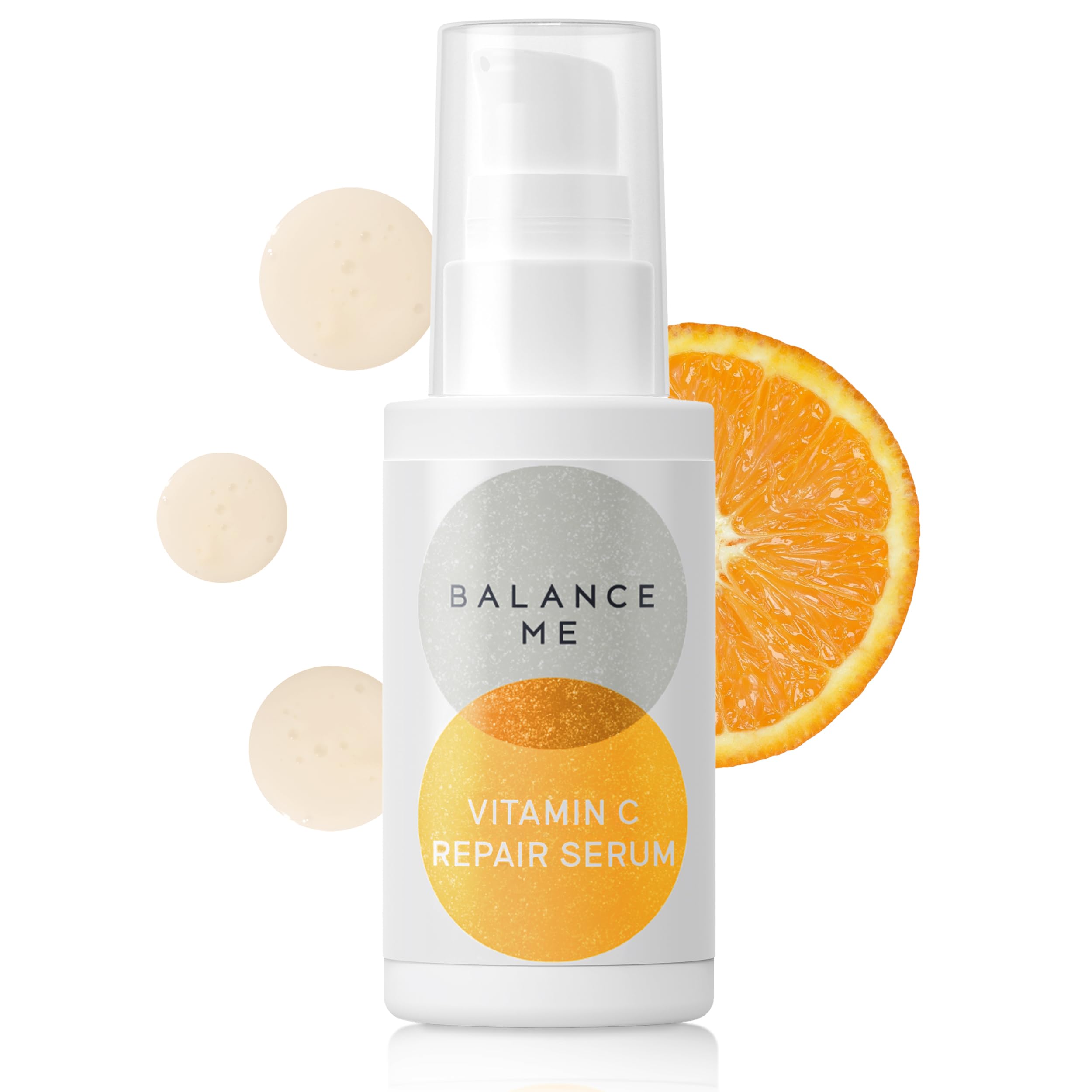 Balance Me Repair Vitamin C Serum 30ml, Hydrating Serum with Hyaluronic Acid and Collagen, Treatment for Hyperpigmentation, Dark Spots and Wrinkles