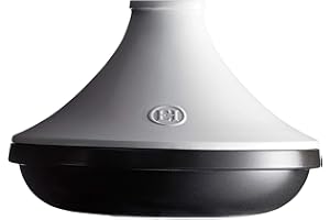 Emile Henry Delight Ceramic Tagine, 4 Qt, Slate with White