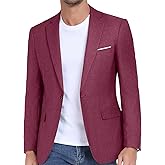 Wehilion Mens Casual Blazer Jacket Lightweight Sports Coat Suit Jacket for Summer Daily Business Wedding Party Travel