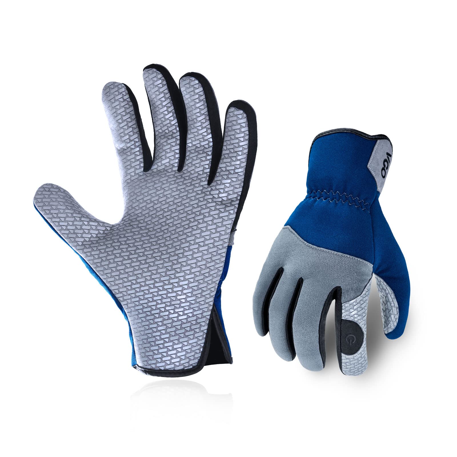 Vgo... Utility Work Gloves Super Grip Touchscreen with Silicone Palm, Mechanics Gloves Light Duty for Warehouse Delivery Mechanics Multipurpose