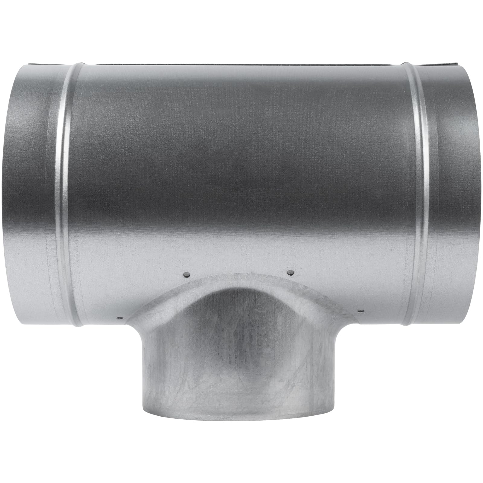 Photo 1 of 8'' Inch Duct T-Joint Splitter to 6" Inch 90° Degree Branch Connector for Exhaust Systems - T-Shaped Metal Junction - Triple Ventilation Splitter Adapter, 3 Way 8x6x8 Dryer Vent Attachment