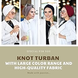 Knot Turban for Women, 3 PCS Breathable Instant