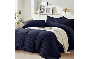 Easthome King Comforter Set 7 Pieces - Ultra-Soft Bed in a Bag King Size, Cozy Luxury All Season Bedding Sets with Comforter,