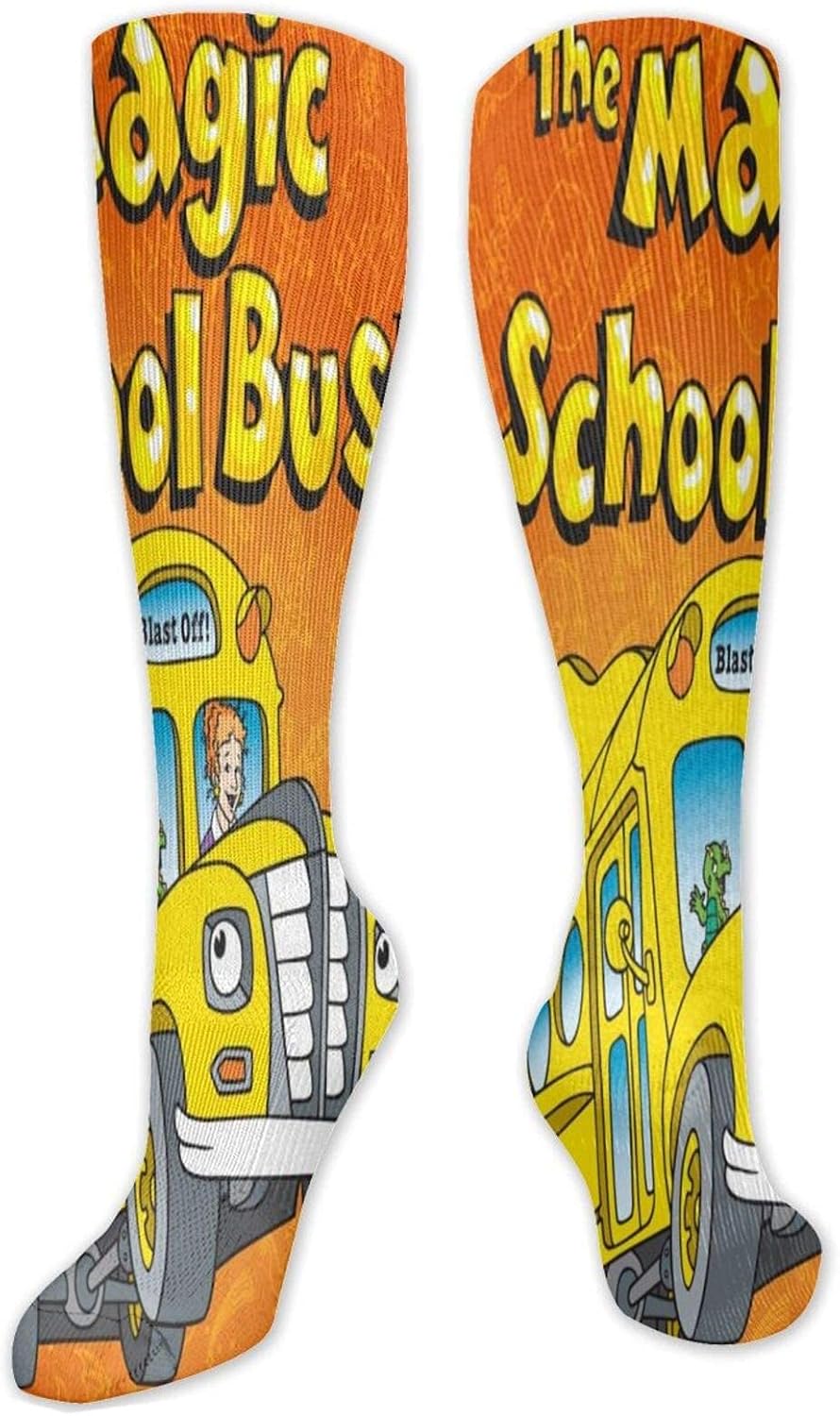 XCNGG Anime The Magic School Bus Socks Casual Breathable Sport Sock