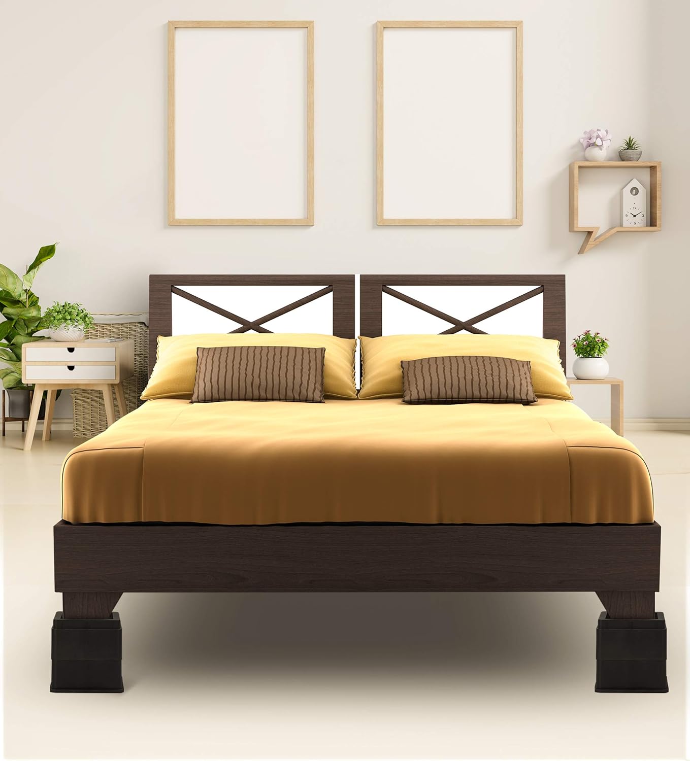 Utopia Bedding Furniture and Bed Risers (Pack of 8) - 2 Inch Stackable Square Risers for Sofa, Table, and Chair Lifts up to 10, 000 Lbs - includes Durable Plastic and Anti Slip Foam Grip: Kitchen & Dining