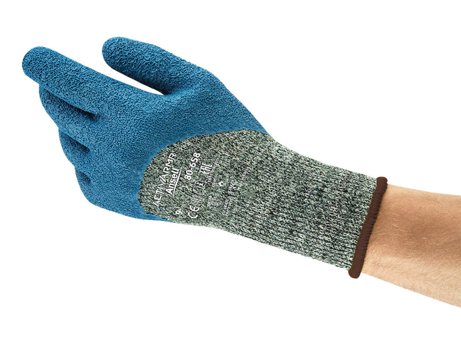 Ansell ActivArmr 80-658 Multi-Purpose Work Gloves, Professional Protection, Durable Design and Strong Grip, Industrial Heavy Duty Glove, Construction, Gardening, Blue, Size XL (12 Pairs)