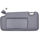 Dark Gray Left Driver Side Illuminated Sun Visor for Honda | for HRV EX EX-L 2016 2017 2018 2019 2020 2021 2022
