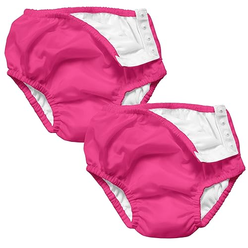 i Play Pack Absorbent Cloth Reusable Baby Swim Diapers Hot Pink
