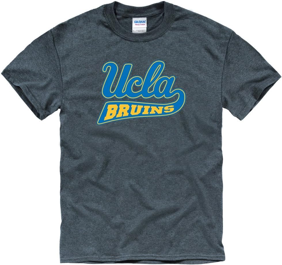 Shop College Wear UCLA Cursive Men's T-Shirt-Charcoal