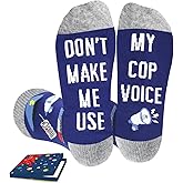 AURIXTAL Police Gifts for Men, Cop Socks, Police Academy Graduation Retirement Gifts