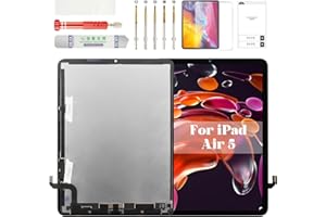 BEXUPULL for iPad Air 5 Screen Replacement Kit for iPad Air 5th Generation LCD Replacement Display for iPad Air 5 Digitizer Touch Assembly Screen Replacement A2588 A2589 A2591 Black
