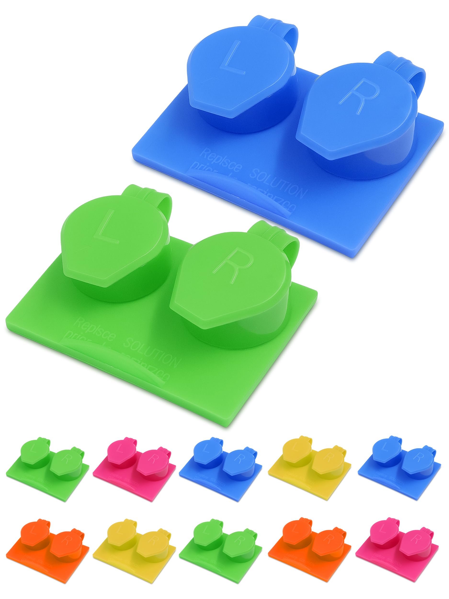 SPORTS WORLD VISION 12PC Flat Flip Top Contact Lens Cases | Colorful Travel Lens Solution Holders with L/R Compartments | Durable & Leakproof Storage Boxes for Soft & Hard Lenses Bulk Buy in Mix Color