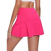 Ibeauti Womens Back Pleated Athletic Tennis Skorts Golf Skirts with 3 Pockets Mesh Shorts for Running Active Workout