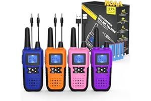 Topsung Walkie Talkies Rechargeable for Adults Long Range with NOAA Weather Alert, Multi-Purpose 2 Way Radios 4 Pack for Team Work Seniors Care Kids Adventure Family Camping Hiking Skiing Cruise