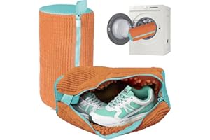 GARDON Shoe Washing Machine Laundry Bag - Shoe Cleaner for Gym Tennis Athletic Sneaker and Canvas Flats with Zipper Protection Design, 10 Washer Balls, Reuseable, Durable, Large Size for Most Footwear, 2pcs