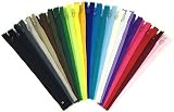 DOITEM 25 cm Multicolor Nylon Zippers 24 Colors for Sewing Crafts view 7