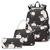 Pawsky School backpack for Teen Girls Women Travel Laptop Backpack College Bookbag Kids Backpack with Lunch Bag Pencil Bag