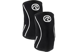 Rehband Elbow 5mm Compression Sleeve, Neoprene Elbow Sleeves for Weightlifting, Anatomical Design, Non-Slip & Close Fitting, Elbow Support Unisex, Colour:Black - 1 Pair, Size:Large