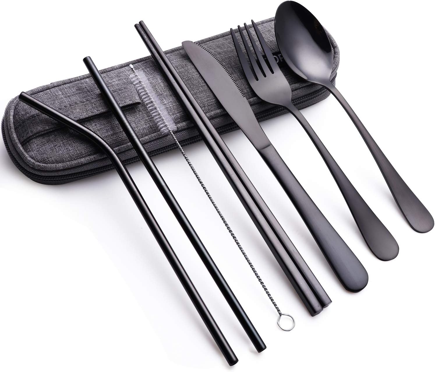 Portable Stainless Steel Flatware Set, Travel Camping Cutlery Set