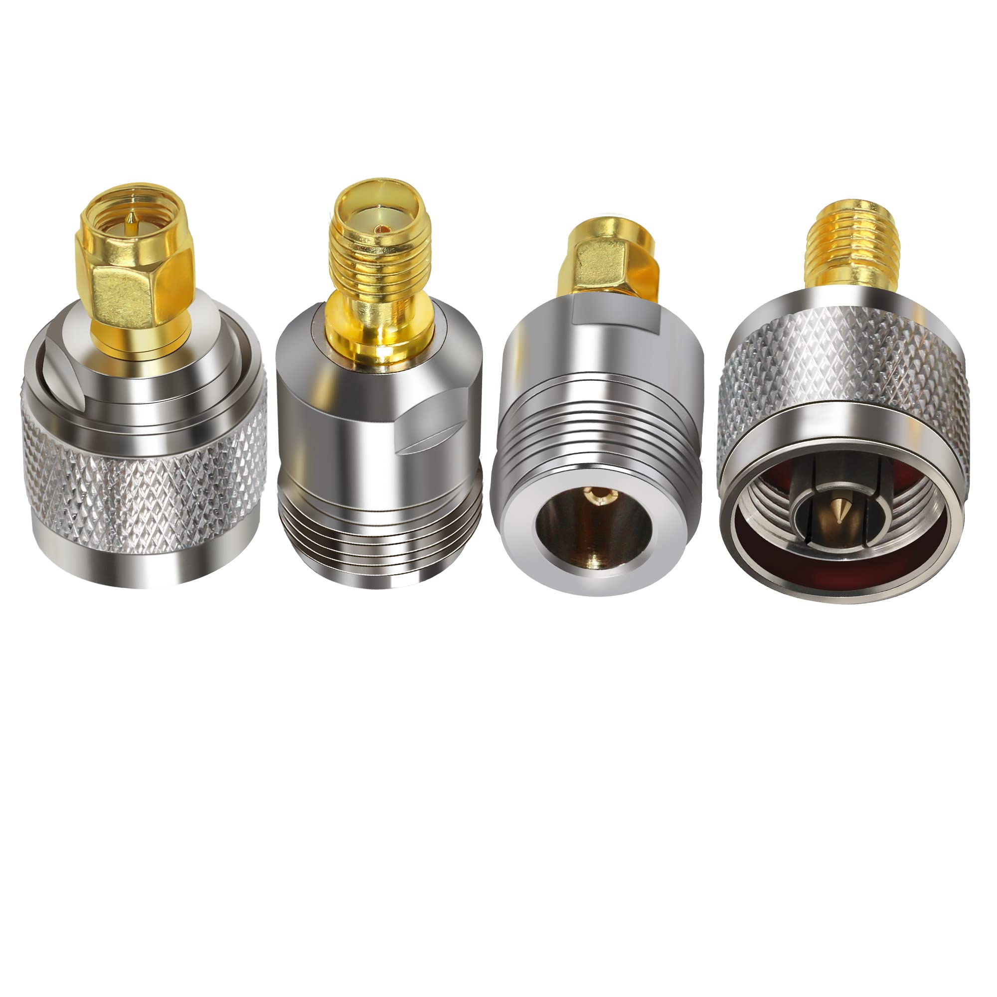 TUOLNK SMA to N Type Adapter Kit 4PCS 4G Antenna Adapter N Male/Female to SMA Male/Female Connector N Type for CB Radio Wi-Fi Antenna WiFi Router/Extension Cable/Telecom — image 1