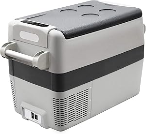 Portable Refrigerator 12V Car Freezer, 40 Liter Truck Refrigerator, Home and Car Use, Electric Powered 12V/110V, 2-YEAR Warranty on the Compressor
