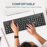 Rii RK907 USB Wired Keyboard Full Size 104 Keys UK Layout Mac Windows Android view 2