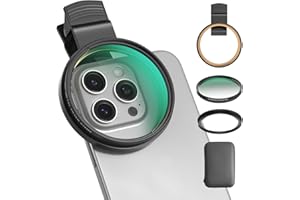 AKANABI 67mm CPL Filter for Phone/DSLR, HD Circular Polarizer Polarizing Filter with Universal Clip, Adapter Ring, Lens Attachment for iPhone 16 15 14 13 12 Samsung Galaxy Pixel and Other Smart Phones/Camera