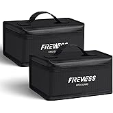 2pack Lipo Battery Safe Bag, Fireproof Explosionproof Safe Pouch, Large Capacity Battery Guard for Charge and Storage