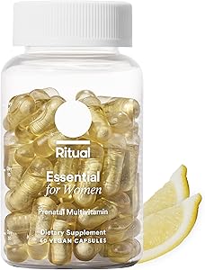 Ritual Essential for Women Prenatal Multivitamin: Folate & Choline for Neural Tube Support, Omega-3 DHA for Fetal Brain Devel