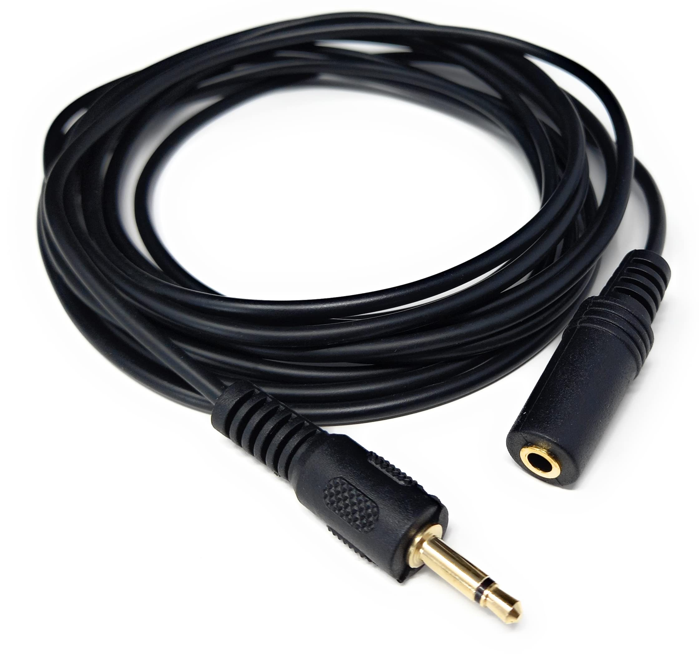 DRUT 3m 3.5mm Mono Jack to 3.5mm Socket Extension Cable Gold Connectors, Male Plug to Female Socket 10ft