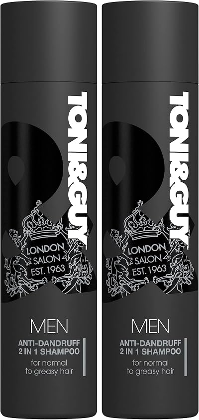 TONI&GUY Men Anti Dandruff 2 in 1 Shampoo 250ml Pack of 2