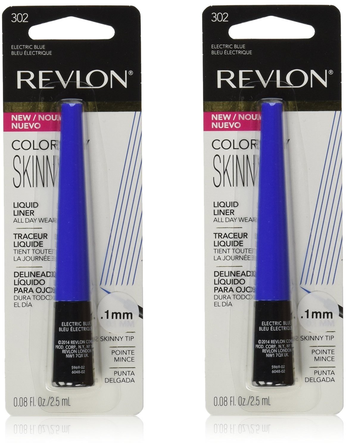 Revlon Colorstay Skinny Liquid Liner - Electric Blue (302) - 0.08 Oz - (Pack of 2)