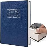 Real Paper Transfer Book Safe, Hollow with Secret Hidden Compartment, Combination Lock, 8.7"&times;6"&times;2" (Blue Dictionary-Combination)