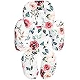 CARUILI 2-in-1 Infant Car Seat Insert for Newborn, Car Seat Head Support Baby Girls Boys, Extra Soft Preemie Carseat Head Support Cushion Pillow for Baby Car Seats, Strollers, Bouncers, Floral
