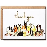 NTVShop Dog And Cat Thank You Cards - Dog Card - Cat Card - Thank You Card - Greeting Card - Happy Card - Dog Lovers Card - Cat Lovers Card