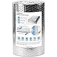 UCINNOVATE Bubble Reflective Insulation Roll, 12'' x 16.4ft Double Side Foil Thermal Insulation Sheet for Winter, Windows Aluminum Radiant Barrier for Summer Heat, Insulation Wrap for RV, Roof, Ducts