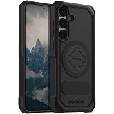 Rokform Rugged Case Compatible with Galaxy S25 Plus, Magnetic Cover with Twist Lock, Drop Tested Armor (Black)