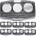 Ipetboom 10Pcs Empty Eyeshadow Palette Empty Eyeshadow Pans Containers Eyeshadow Palettes 3 Grids Makeup Pans Cosmetic Pans Eyeshadow Makeup Containers for Women,2.83X1.65X0.47in