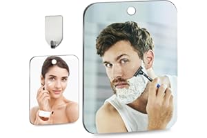 XOUDSI Shower Mirror Fogless for Shaving, (Medium 6x8 inch)30% Than Original, Shower Mirror Fogless, Small Wall Mirrors for Camping, Travel Shaving Mirrors for Shower, Outdoor Plastic Mirro for Shower