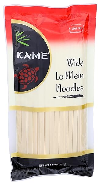 KA ME, NOODLE WIDE LOMEIN, 8 OUNCE