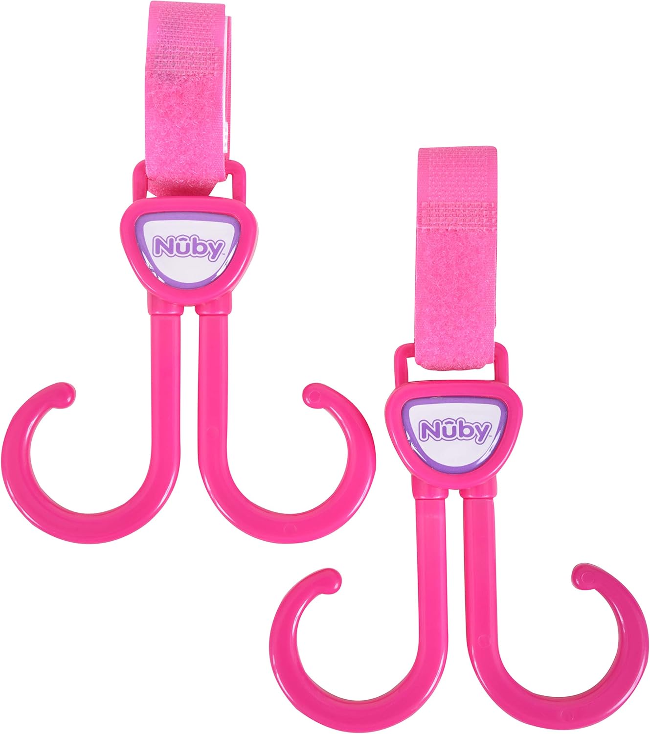 Nuby Deluxe Double Stroller Hooks, Pink Amazon.co.uk Baby
