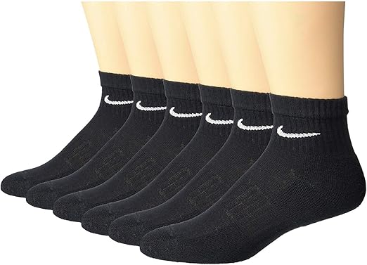 Amazon Nike ナイキ メンズソックス 靴下 Everyday Cushion Ankle Training Socks 6 Pair Pack Black White Md Men S Shoe 6 8 Women S Shoe 6 10 23 27cm 並行輸入品 スポーツソックス 通販