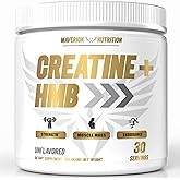 Creatine HMB - Creatine Powder for Men - Creatine Powder - Creatine Supplement - Creatine for Men - HMB Creatine - Creatine - Creatine Monohydrate - 30 Servings - Unflavored (Creatine + HMB)