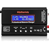 Lipo Battery Charger, 1S-6S Balanced Charger Discharger, 1-6S Lipo Li-ion NiMH NiCD Li-Fe Battery with Tamiya XT60 Deans Futa